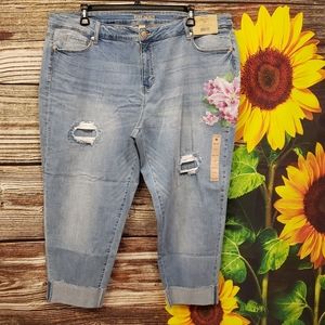 Ruff Hewn " Taylor " easy slim Capris 24W NWT